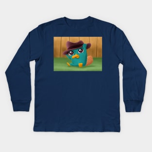 Baby Perry The Platypus Kids Long Sleeve T-Shirt